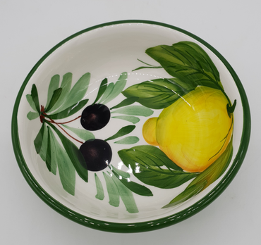 Low Bowl Bolo Lemon And Olive Decor
