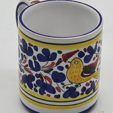 Glass Mug Colored Arabesque Decor