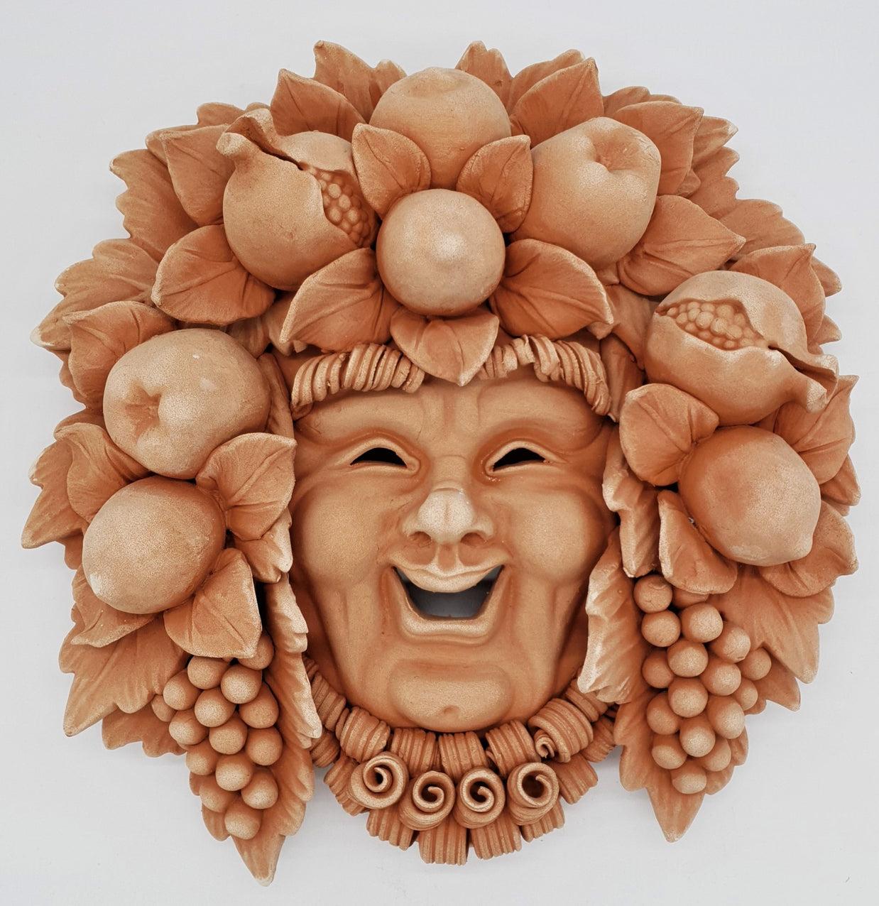 Maschera Bacco Frutta Barba Piccolo Terracotta