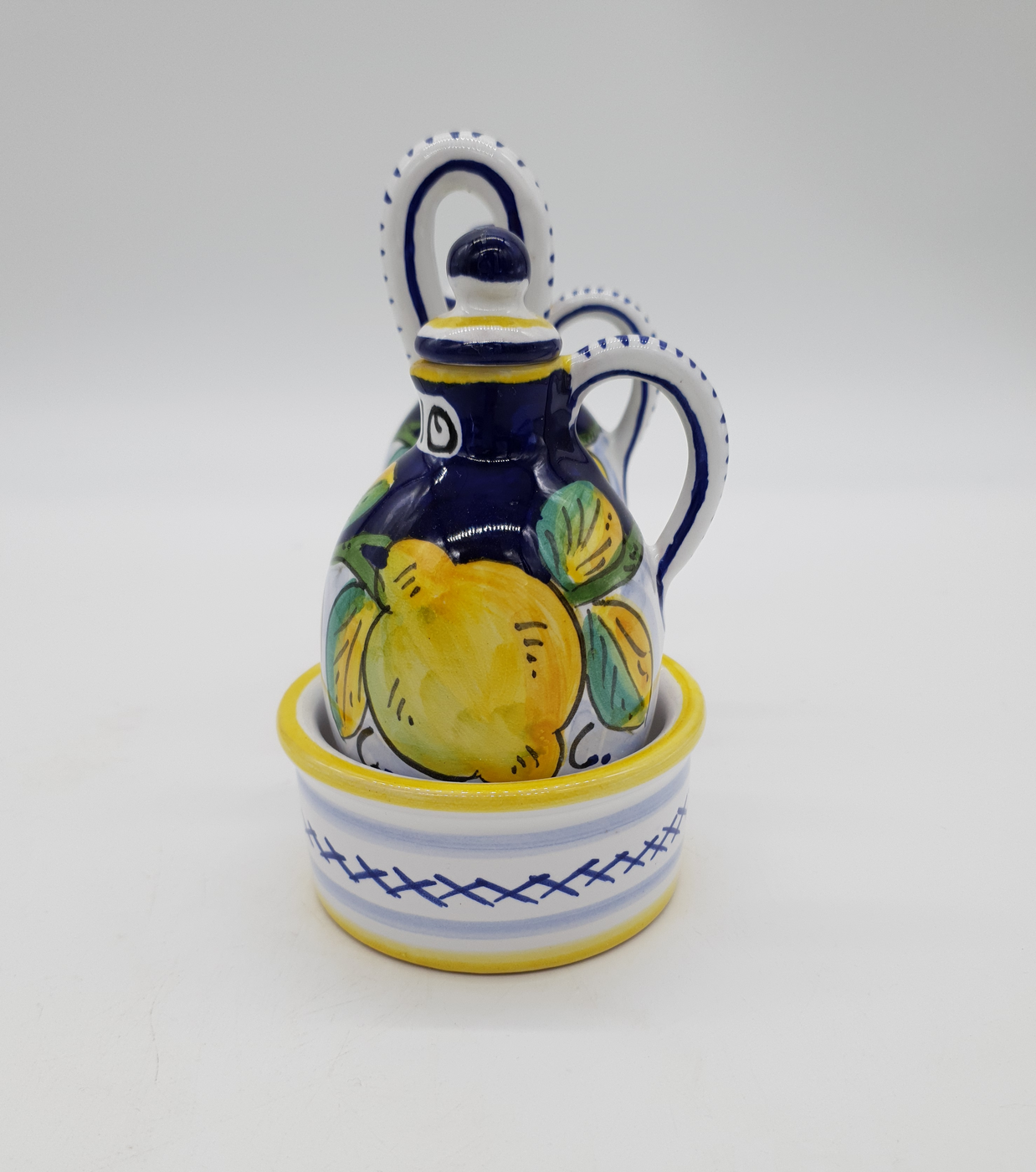 Set Olio Aceto Decoro Limone Gambino