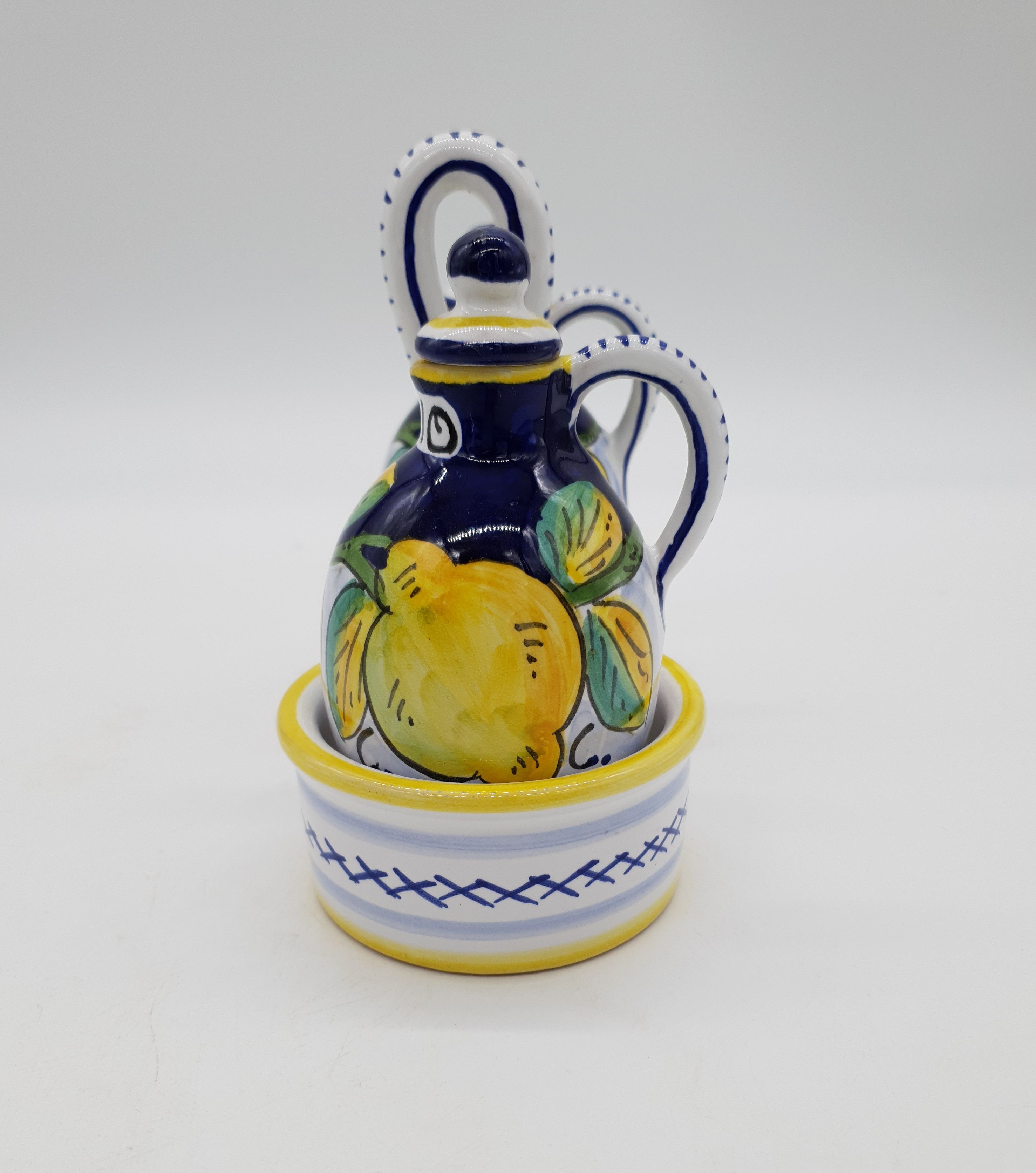 Set Olio Aceto Decoro Limone Gambino