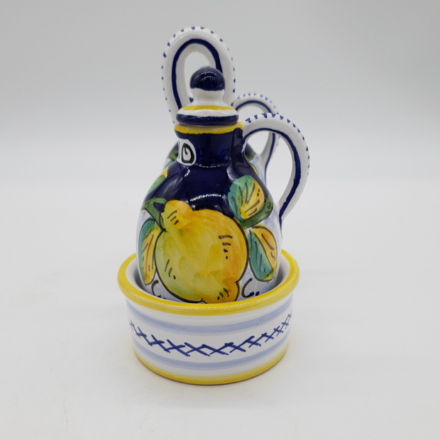 Set Olio Aceto Decoro Limone Gambino