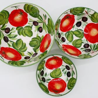 Bowl with Tomatoes And Olives Decoration