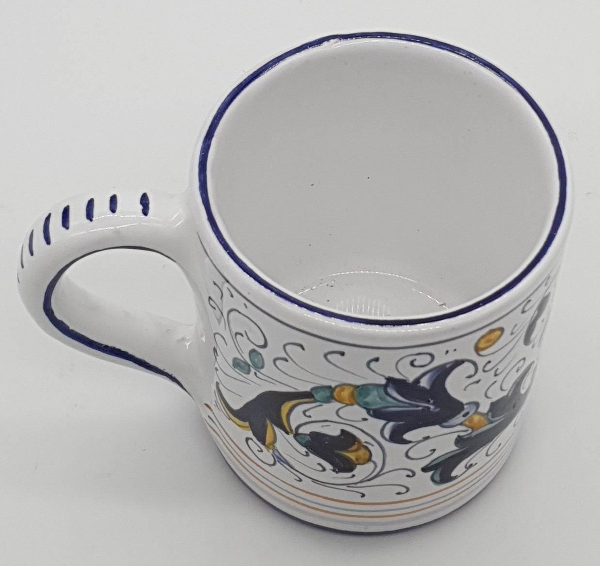 Glass Mug Deruta Decor