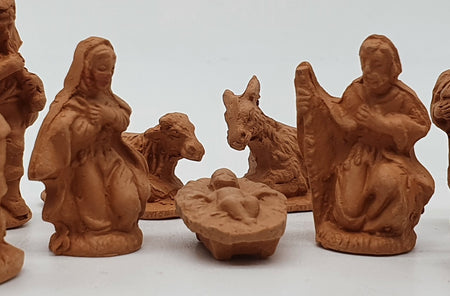 Terracotta Nativity Scene 11 Pieces cm 3,5