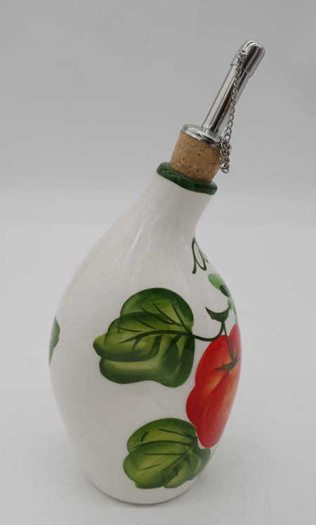 Oliera Schiacciata Decoro Pomodori E Olive