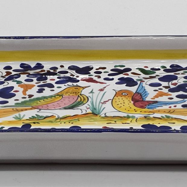 Tray With Handles Colored Arabesque Decor