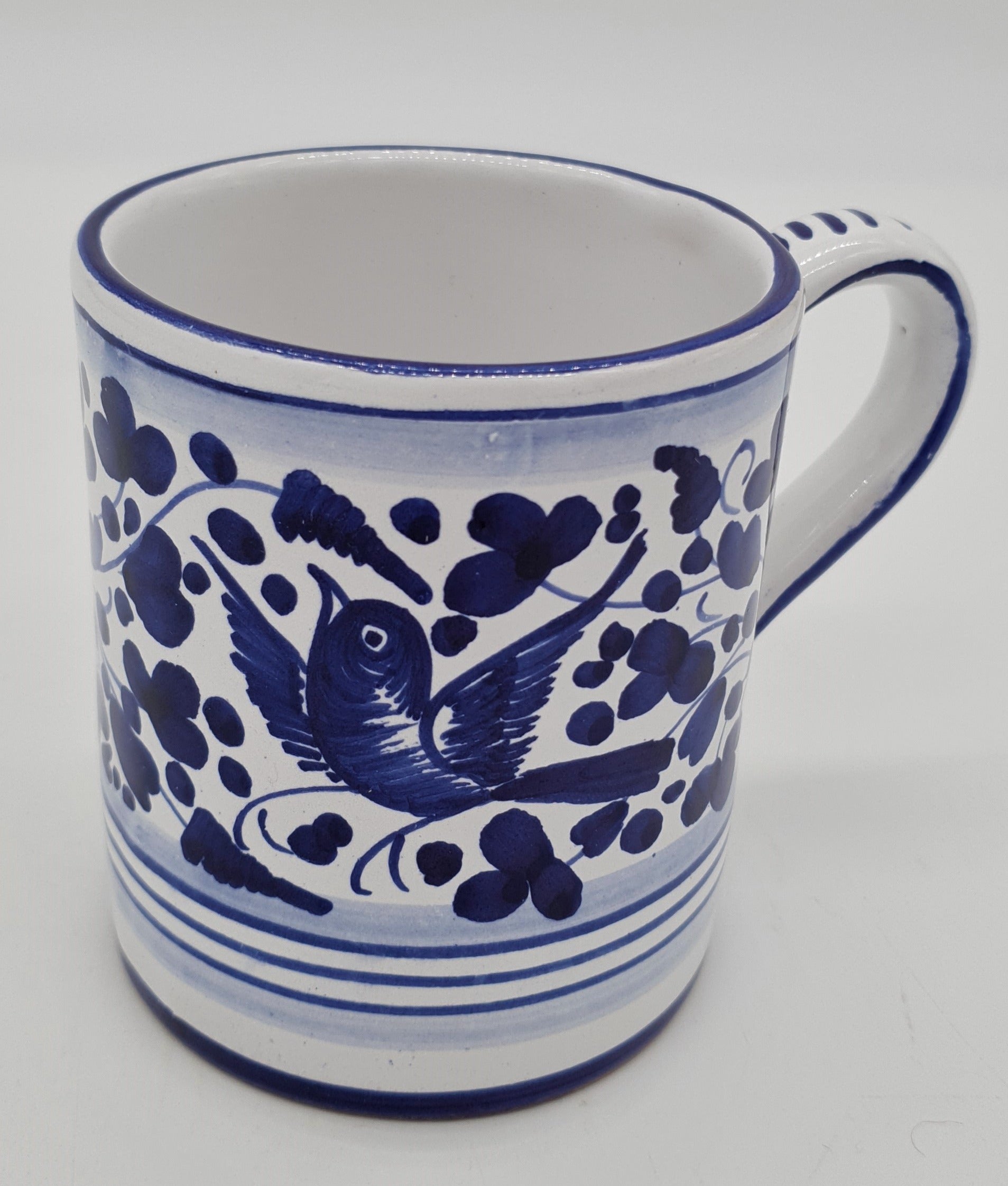Bicchiere Mug Decoro Arabesco Blu