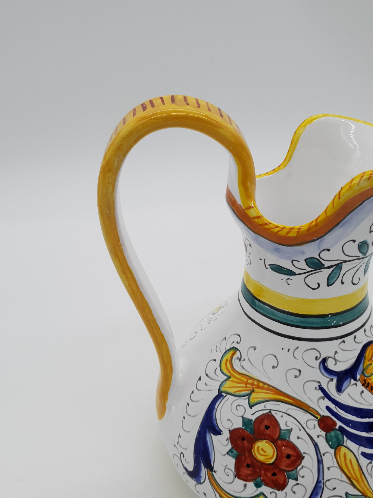 Vaso Manico Alto Decoro Raffaellesco