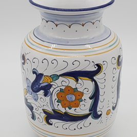 Vaso Pancia Cilindrica Decoro Deruta