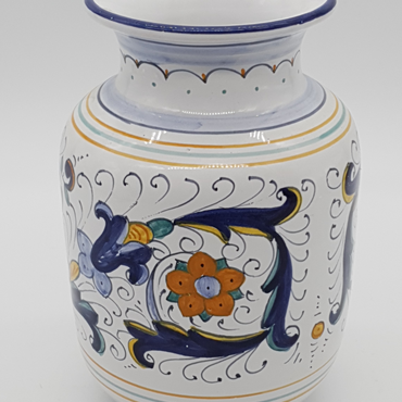 Cylindrical Belly Vase Deruta Decoration