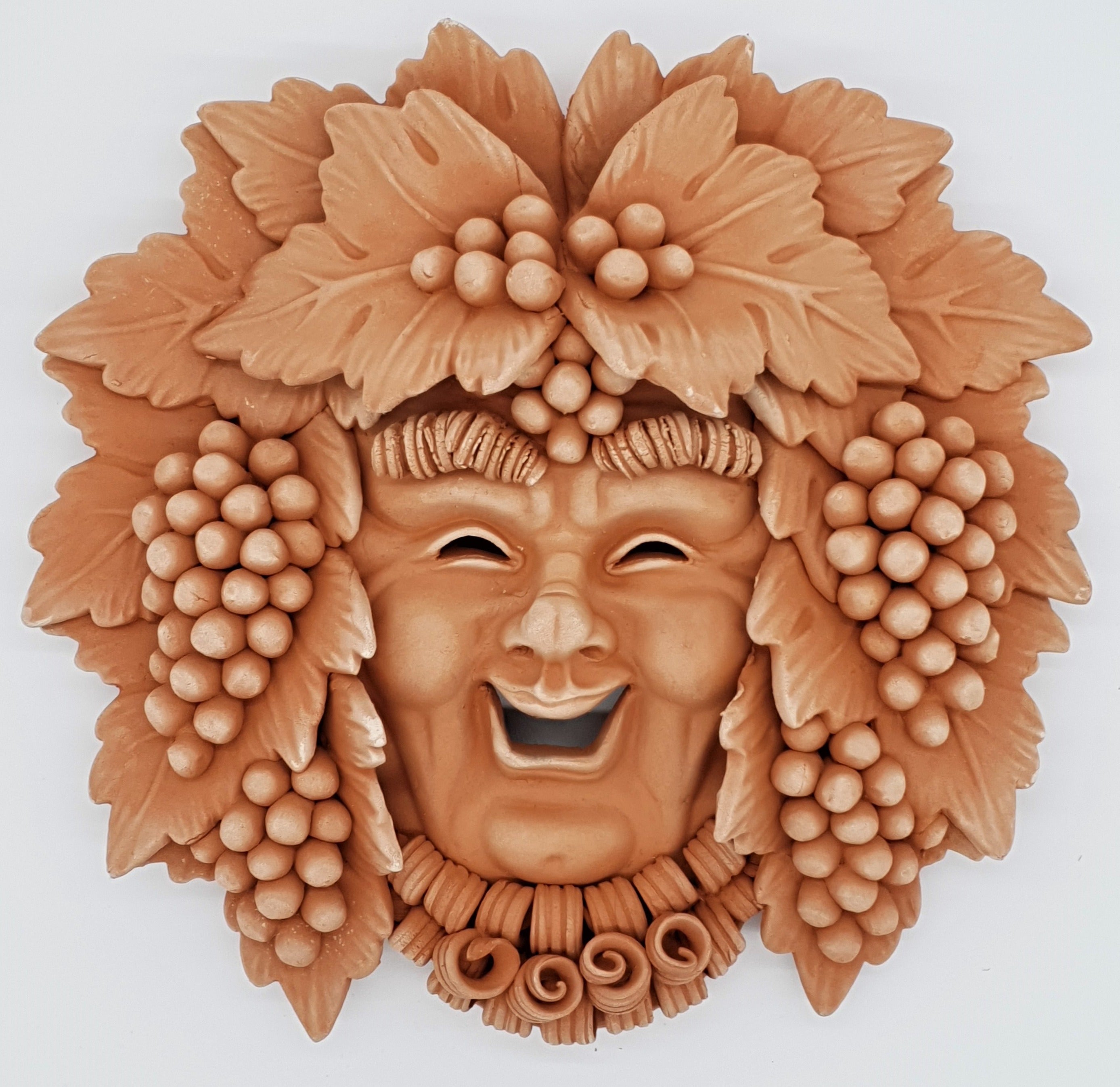 Maschera Bacco Barba Grande Terracotta