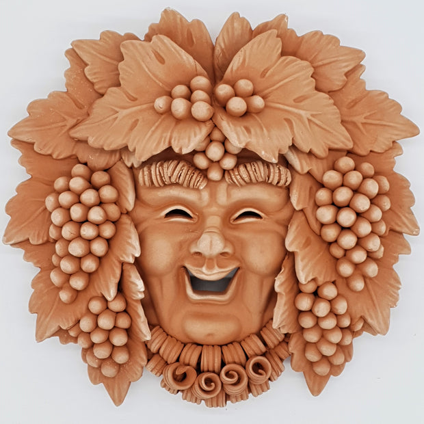 Maschera Bacco Barba Grande Terracotta