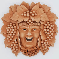 Maschera Bacco Barba Grande Terracotta