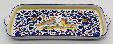 Tray With Handles Colored Arabesque Decor