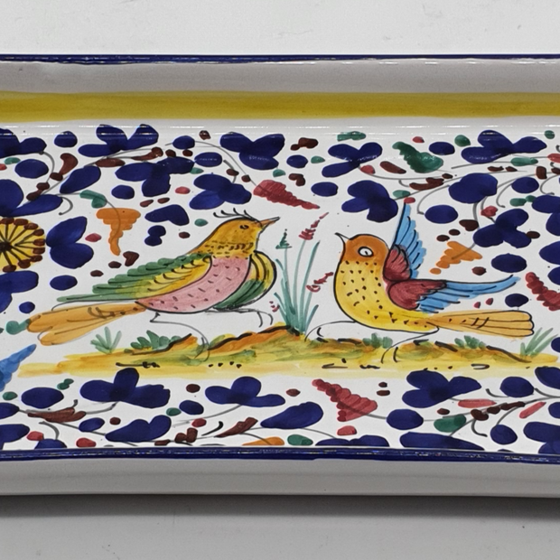 Tray With Handles Colored Arabesque Decor