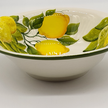 Bolo Large Bowl Relief Lemon Decor