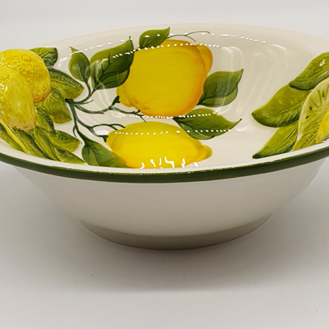  Large Bowl Relief Lemon Decor