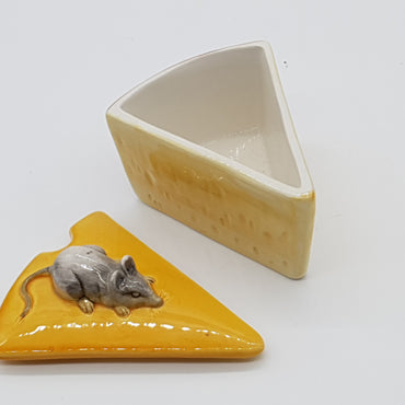 Triangular Cheese Bowl with Mickey Mouse Decoration