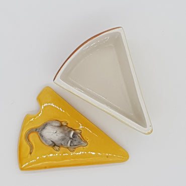 Triangular Cheese Bowl with Mickey Mouse Decoration