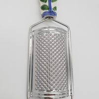 Grattugia Formaggio Girasole fondo blu  Acciaio e Ceramica