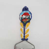 Grattugia Formaggio Decoro Toscana Acciaio e Ceramica