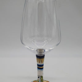 Glass for Wine Ceramic and Glass with Lemons