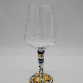 Glass for Wine Ceramic and Glass with Lemons