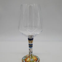 Glass for Wine Ceramic and Glass with Lemons