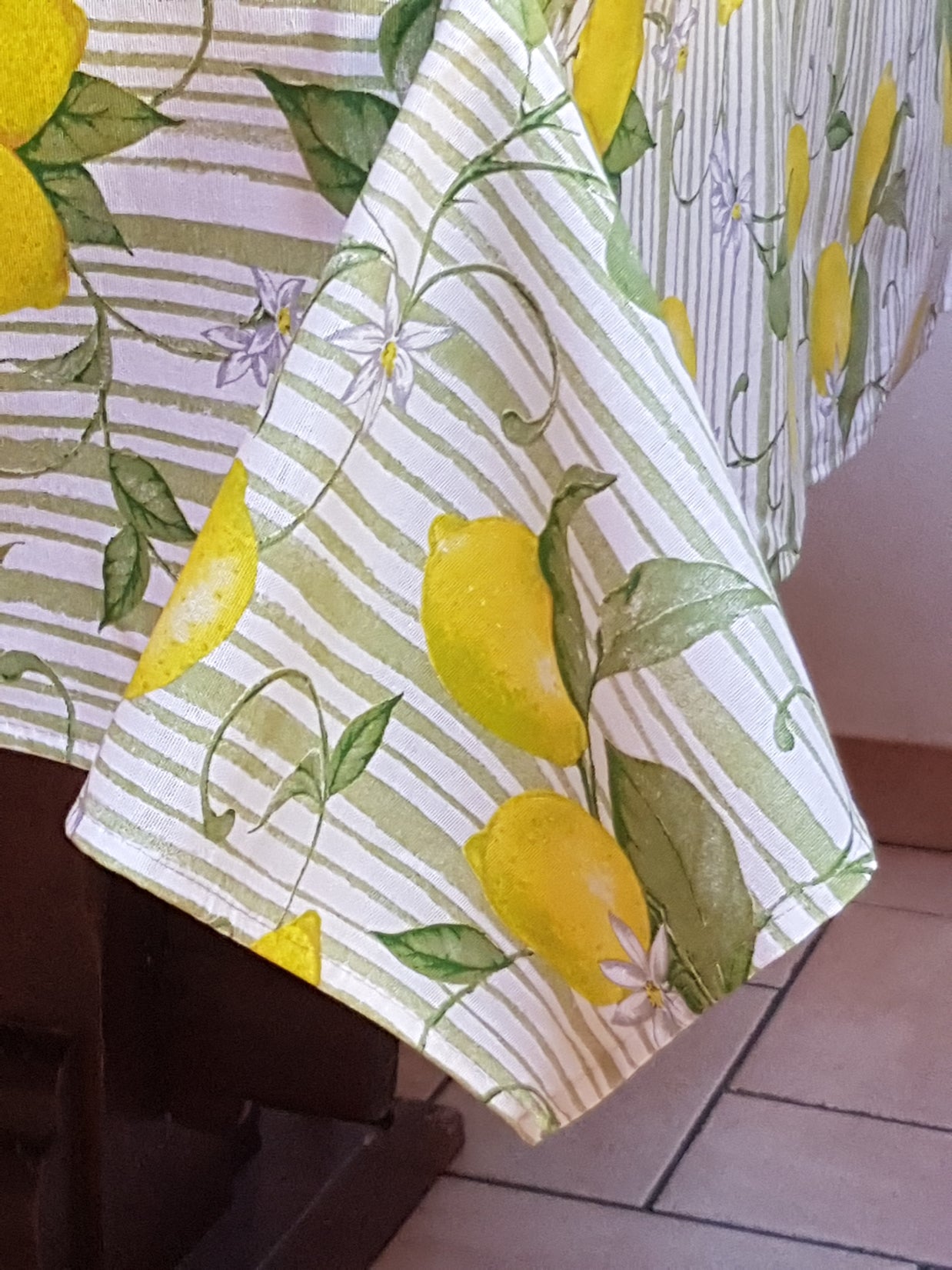 Tovaglia Provenzale Limone Strisce Verdi