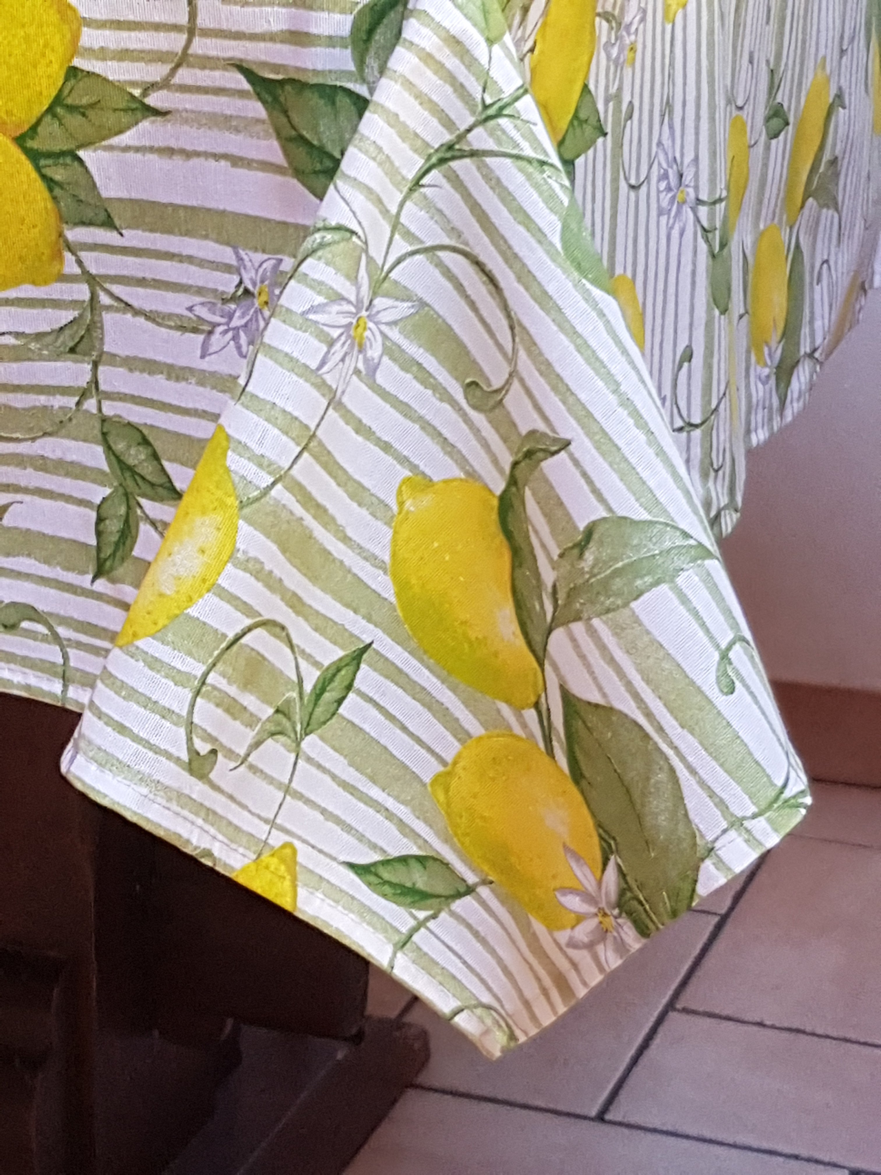 Tovaglia Provenzale Limone Strisce Verdi