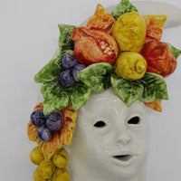 Luna con Frutta Applicata Ceramica