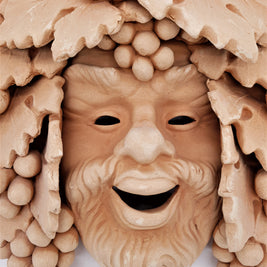 Maschera Bacco Vecchio Piccolo Terracotta
