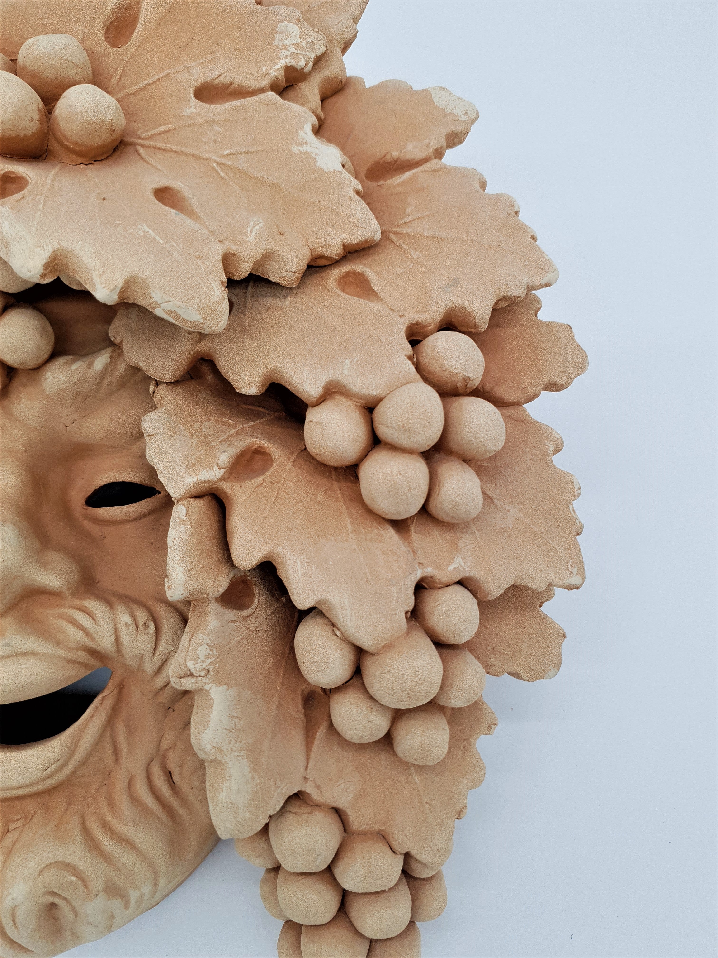 Maschera Bacco Vecchio Piccolo Terracotta