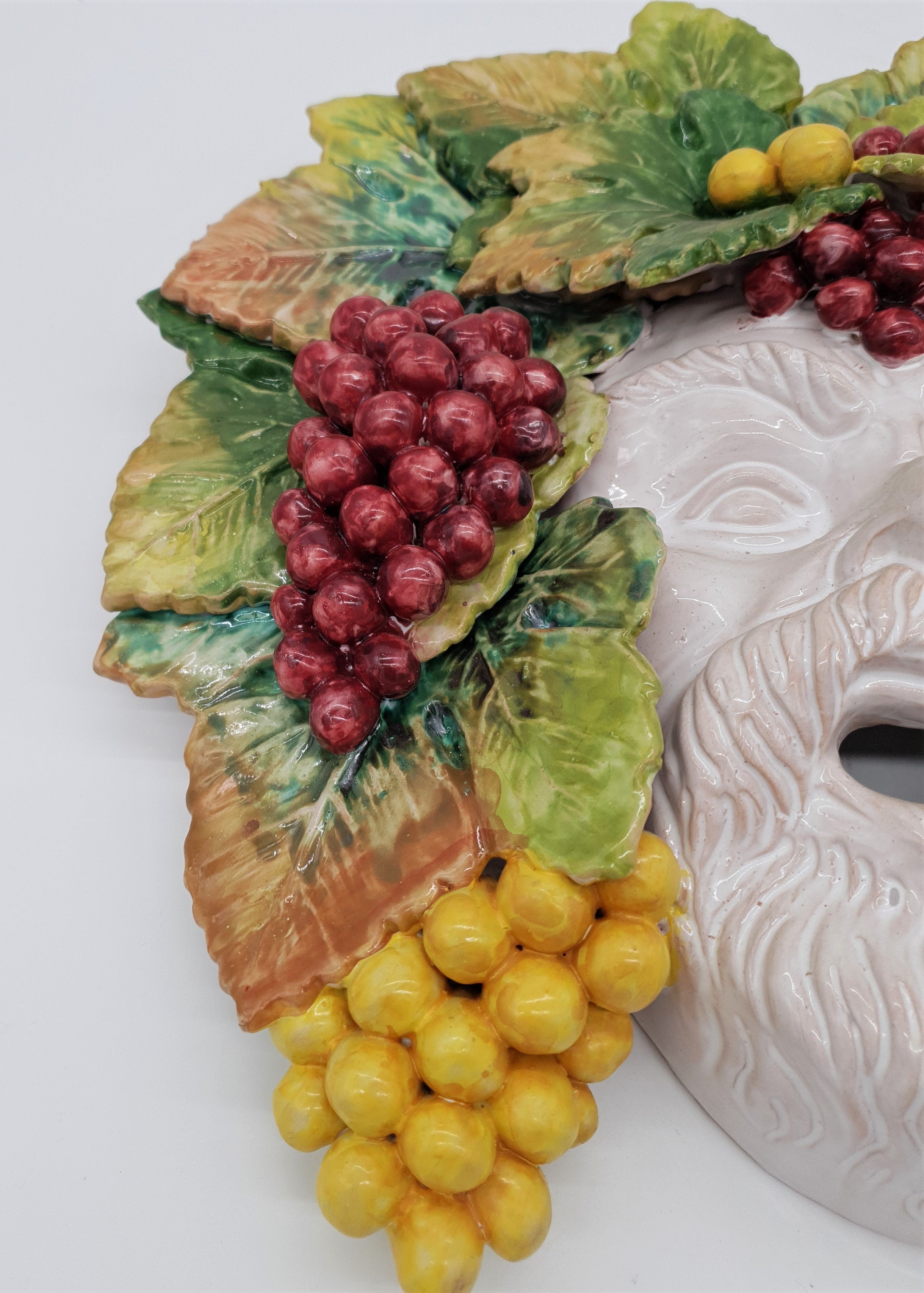 Maschera Bacco cm 40 in Ceramica