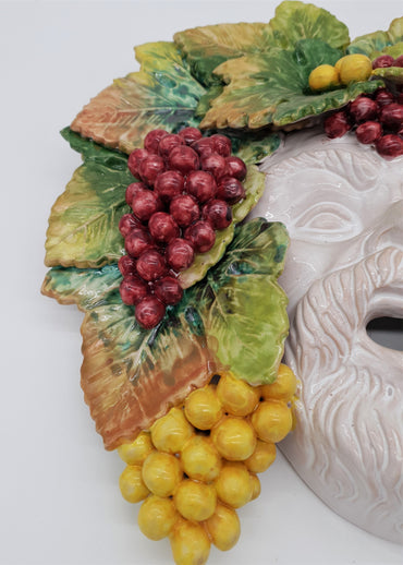 Bacchus Mask 40 cm in Ceramic