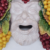 Bacchus Mask 40 cm in Ceramic