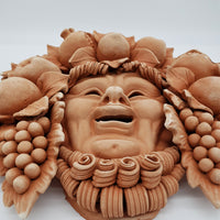 Maschera Bacco Barba Frutta Terracotta