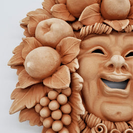 Maschera Bacco Frutta Barba Piccolo Terracotta