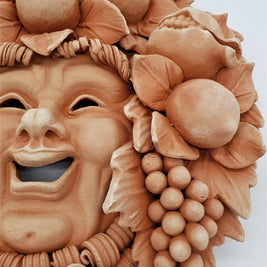 Maschera Bacco Frutta Barba Piccolo Terracotta