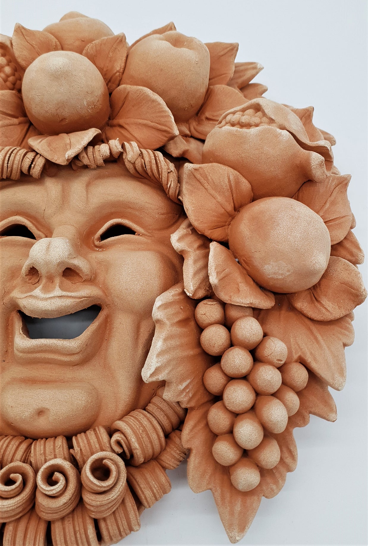 Bacchus Beard Fruit Terracotta Mask