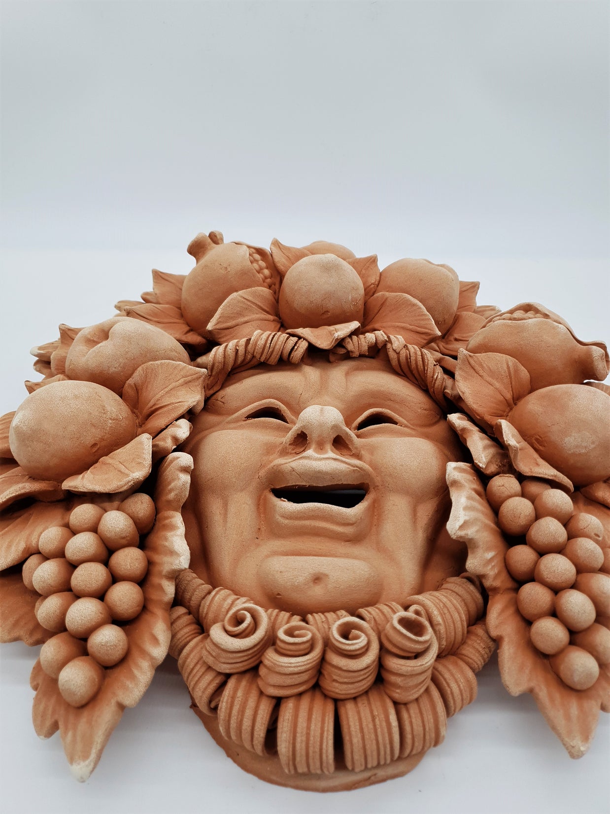 Maschera Bacco Frutta Barba Piccolo Terracotta
