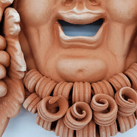 Maschera Bacco Barba Grande Terracotta