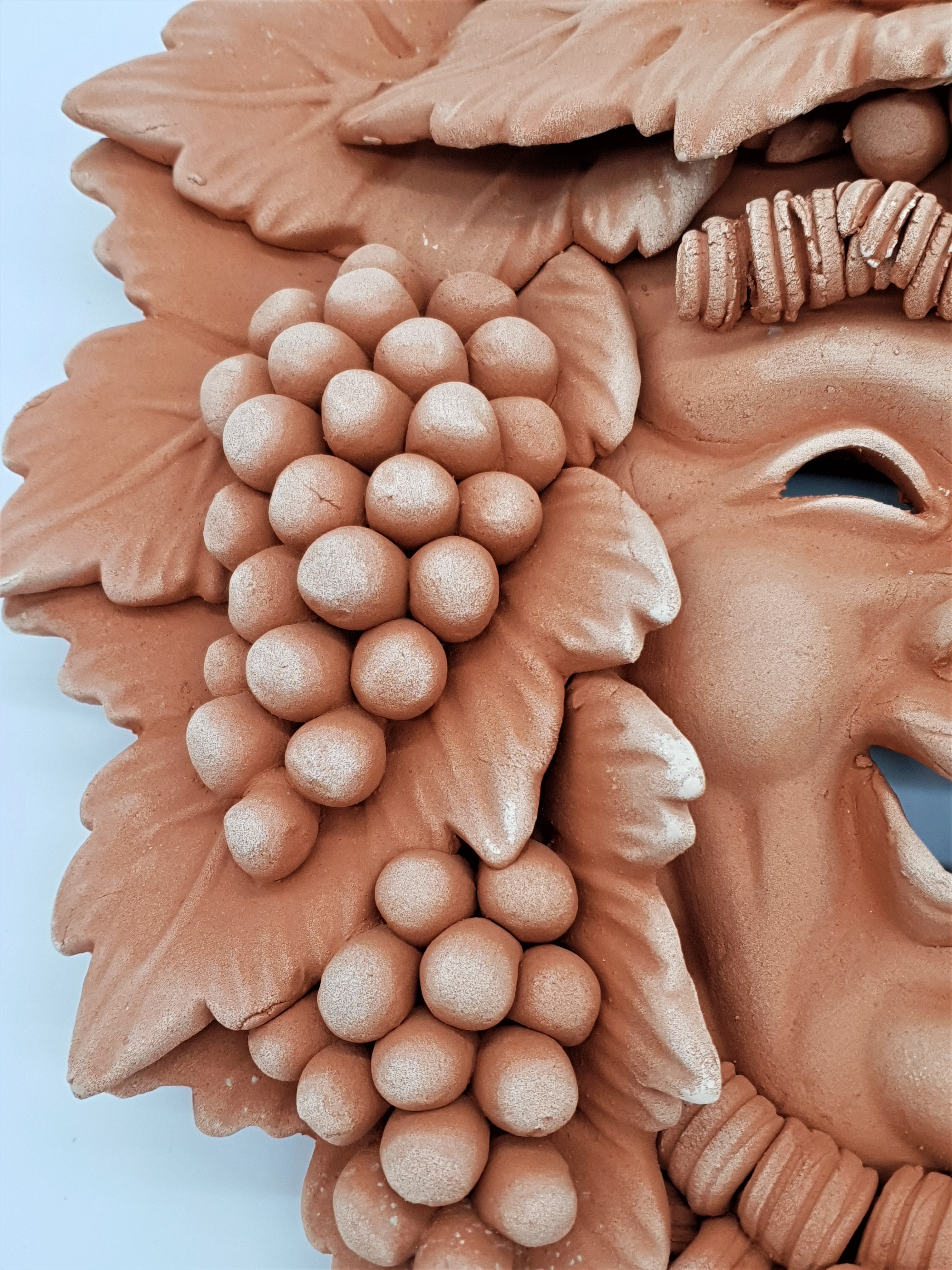 Maschera Bacco Barba Grande Terracotta