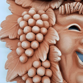 Maschera Bacco Barba Grande Terracotta