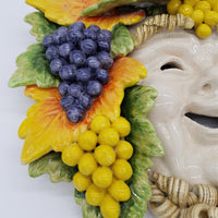 Maschera Bacco Con Barba in Ceramica