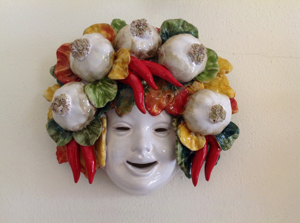 Maschera Aglio e Peperoncini Piero In Ceramica