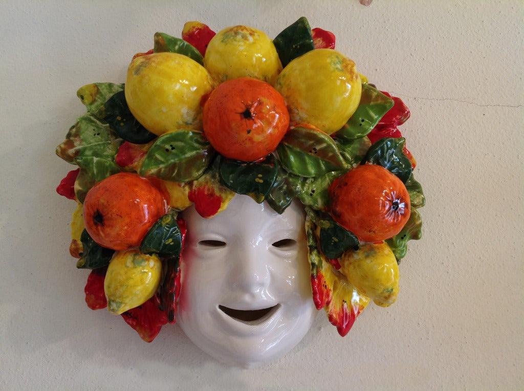 Piero Lemon Orange Mask In Ceramic