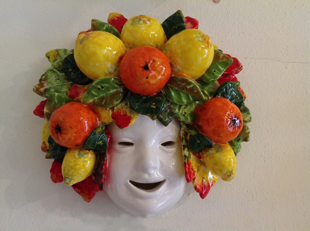 Maschera Limoni Aranci Piero In Ceramica