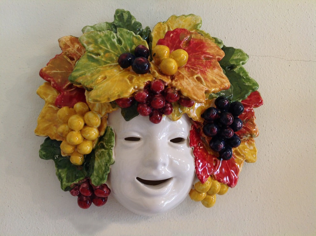 Maschera Uva Piero In Ceramica